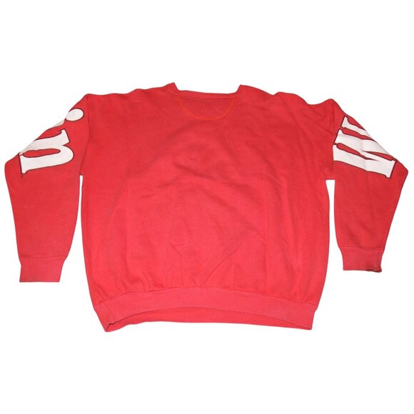 Vintage 90s University of Wisconsin Badgers Spell Out Crew Neck Sweatshirt 2XL - Picture 8 of 9